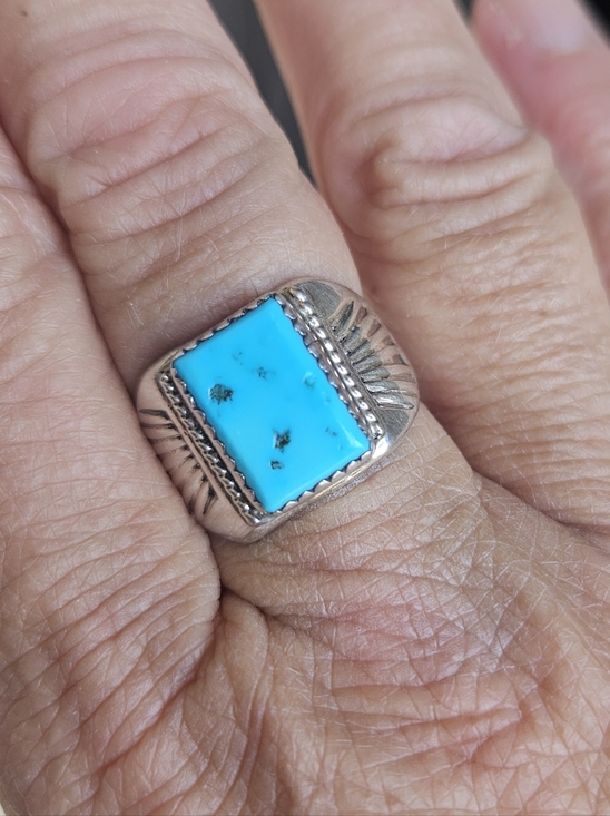 Jewelry - Sterling Silver Turquoise Statement Ring - Size 9.25